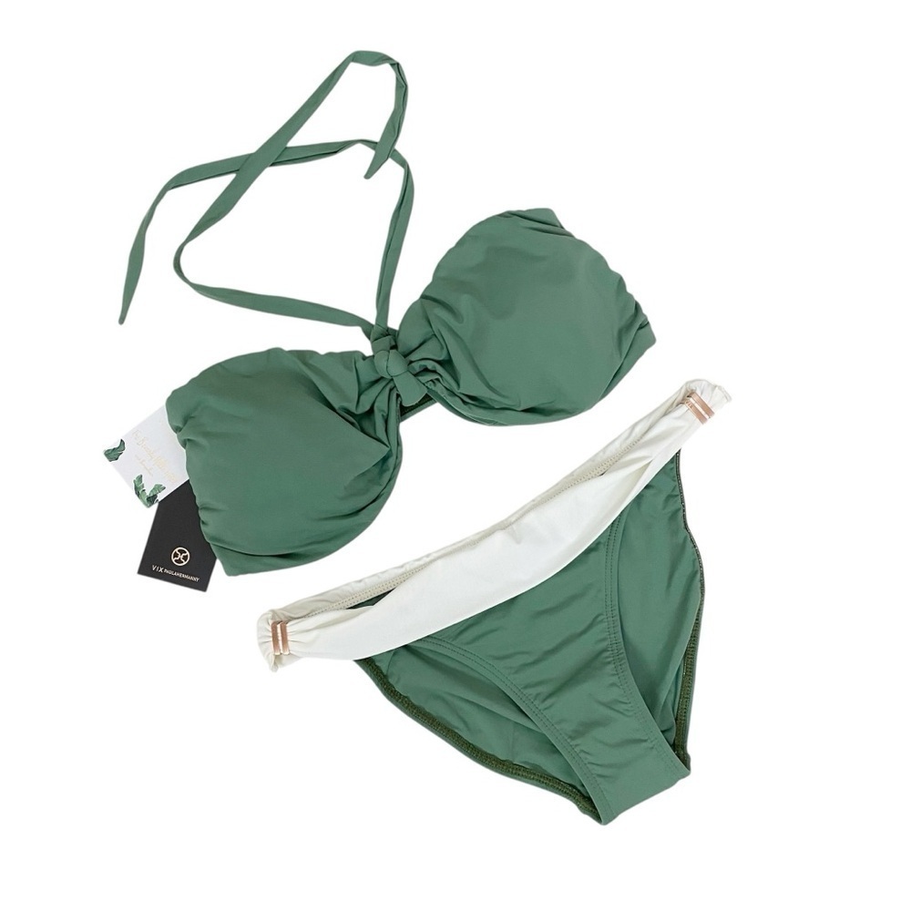 Vix x The Beverly Hills Hotel Green Bikini Two Piece Swimsuit